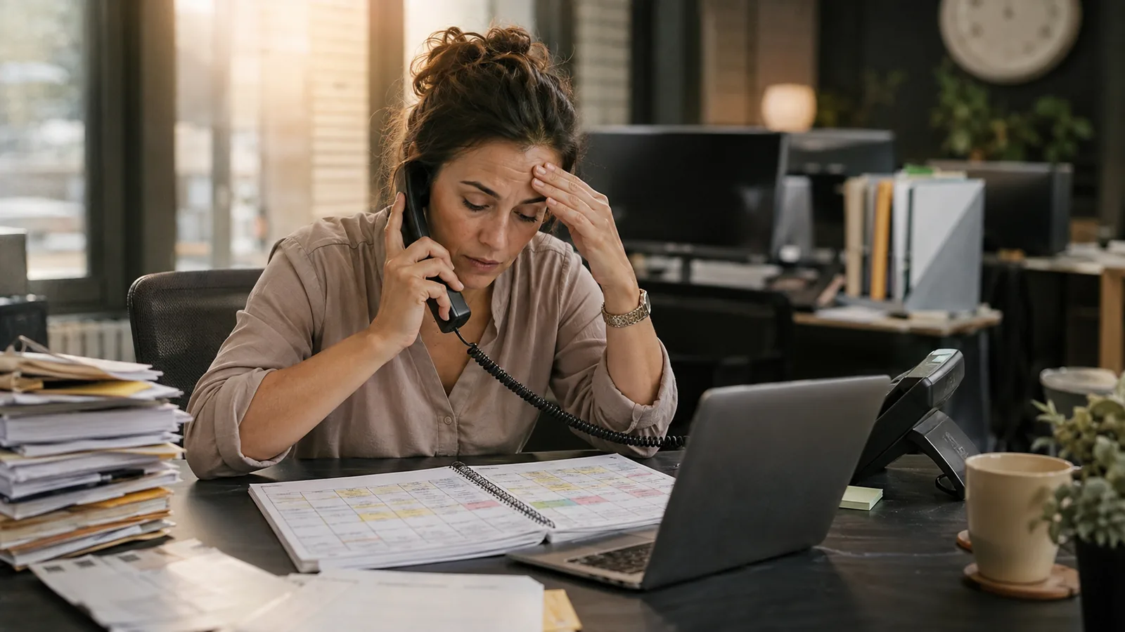A Care Partner on the phone reaching clients